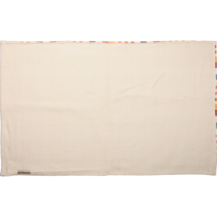 Happy Plaid Rug - Cotton, Latex skid-resistant backing