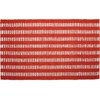 Orange Stripe Rug - Cotton, Latex skid-resistant backing