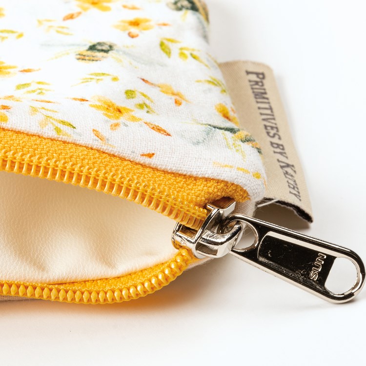 Bee Kind Everything Pouch Set - Cotton, Faux Leather, Metal