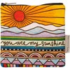 You Are My Sunshine Everything Pouch - Cotton, Faux Leather, Metal