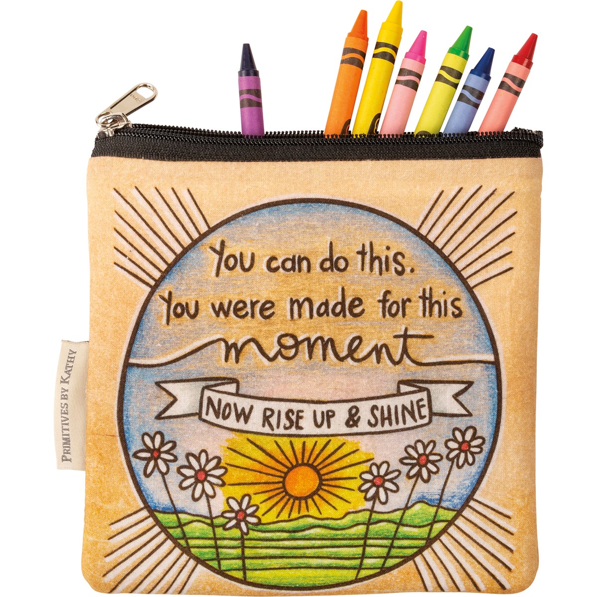 Made For This Moment Everything Pouch - Cotton, Faux Leather, Metal