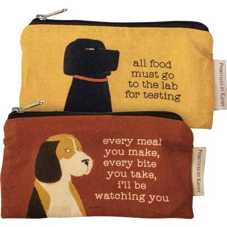 Everything Pouch Set - Every Meal You Make - 7" x 3.50" - Cotton, Faux Leather, Metal