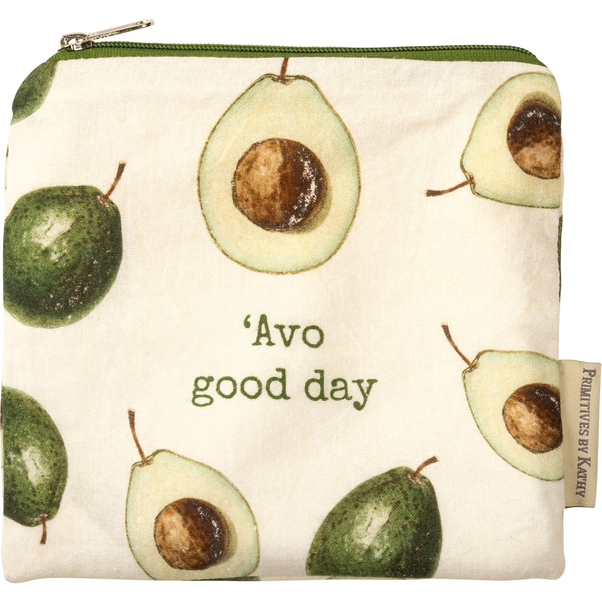 'Avo Good Day Everything Pouch - Cotton, Faux Leather, Metal
