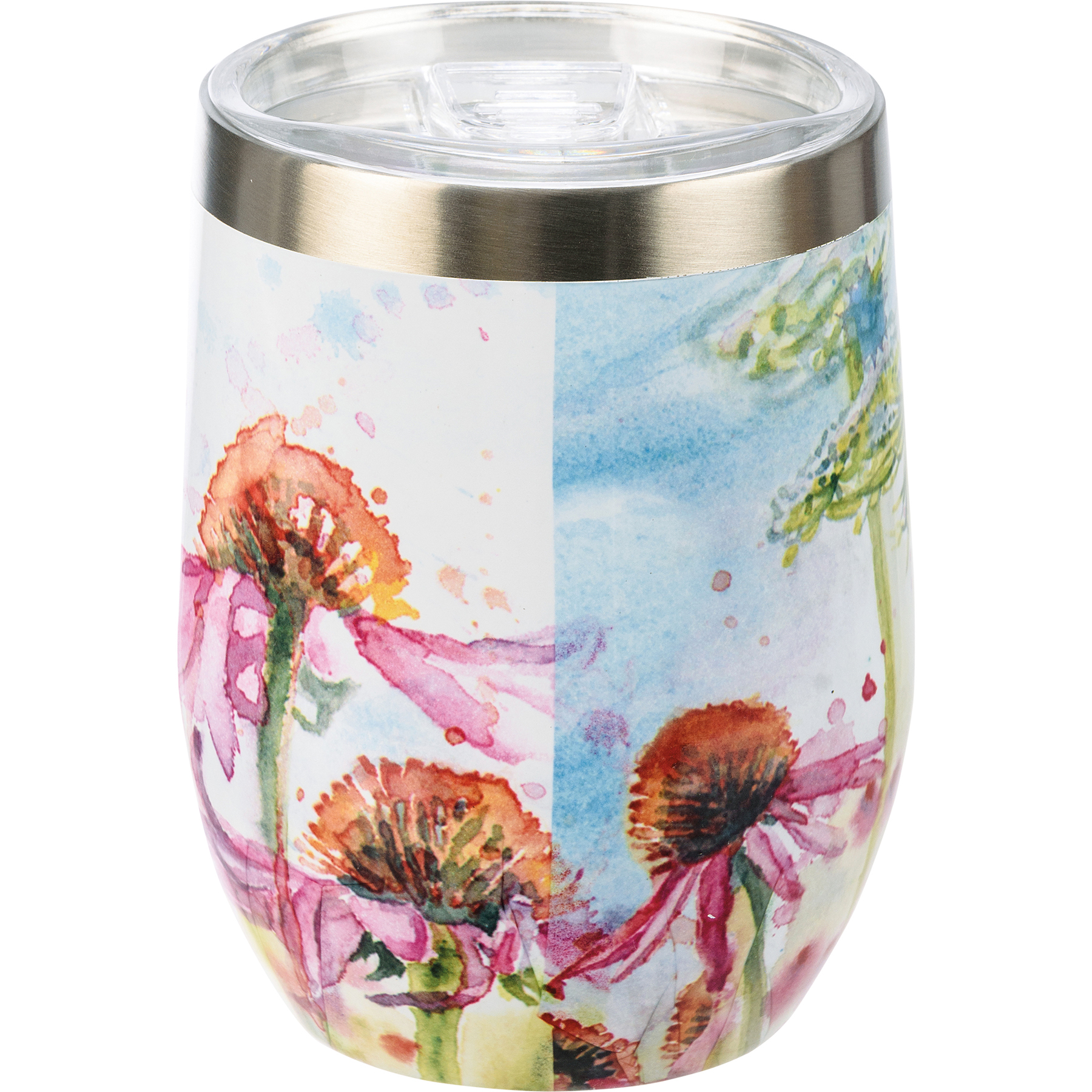 Floral Wine Tumbler Primitives By Kathy