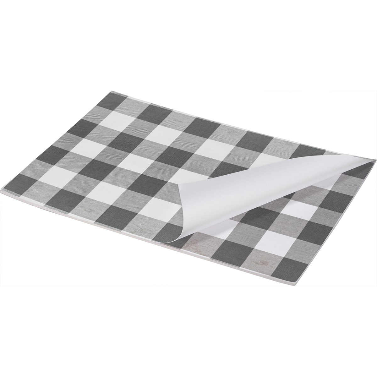 Gray Buffalo Check Paper Placemat Pad - Paper