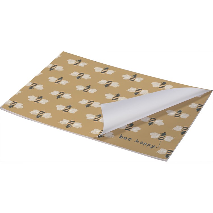 Bee Happy Paper Placemat Pad - Paper