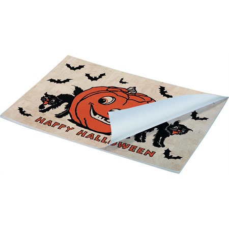Paper Placemat Pad - Happy Halloween - 17.50" x 12" - Paper