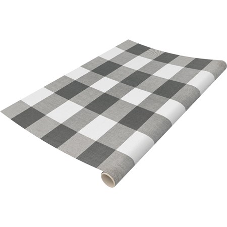 Paper Table Runner - Gray Buffalo Check - 30 ft. x 20" - Paper