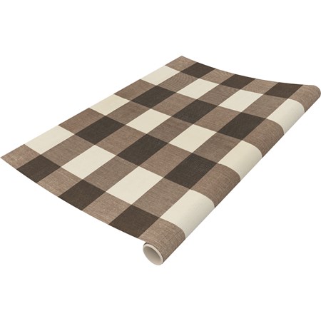 Brown Buffalo Check Paper Table Runner - Paper