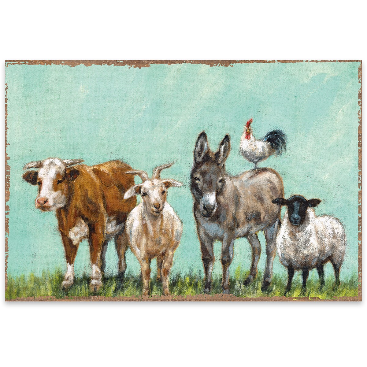 Paper Placemat Pad - Animal Family - 17.50" x 12" - Paper