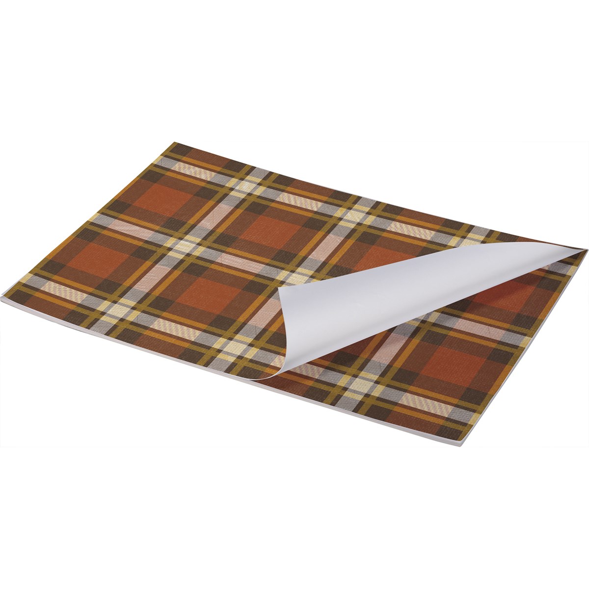 Paper Placemat Pad - Fall Plaids - 17.50" x 12" - Paper