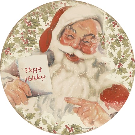 Santa Happy Holidays Paper Placemat - Paper