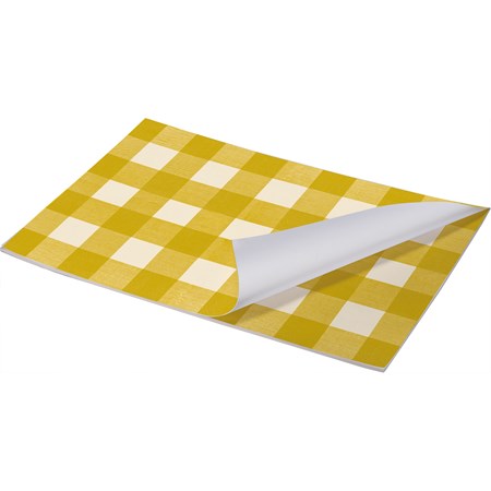 Gold Buffalo Check Paper Placemat Pad - Paper
