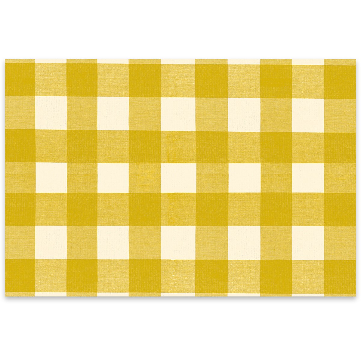 Paper Placemat Pad - Gold Buffalo Check - 17.50" x 12" - Paper