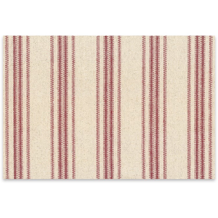Paper Placemat Pad - Red Stripe - 17.50" x 12" - Paper