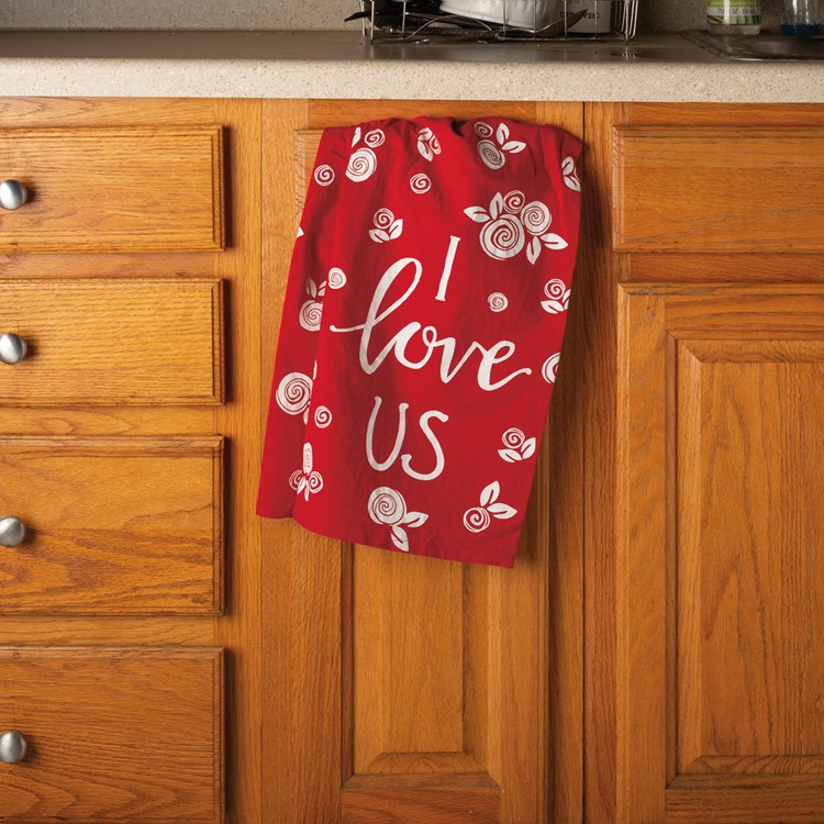 Kitchen Towel - I Love Us - 28" x 28" - Cotton