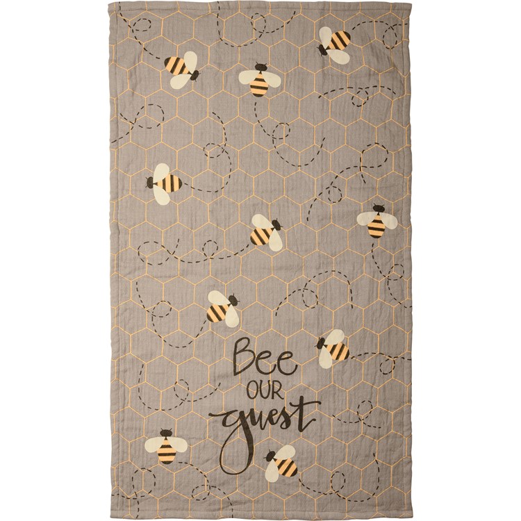Bee Our Guest Hand Towel - Cotton, Terrycloth
