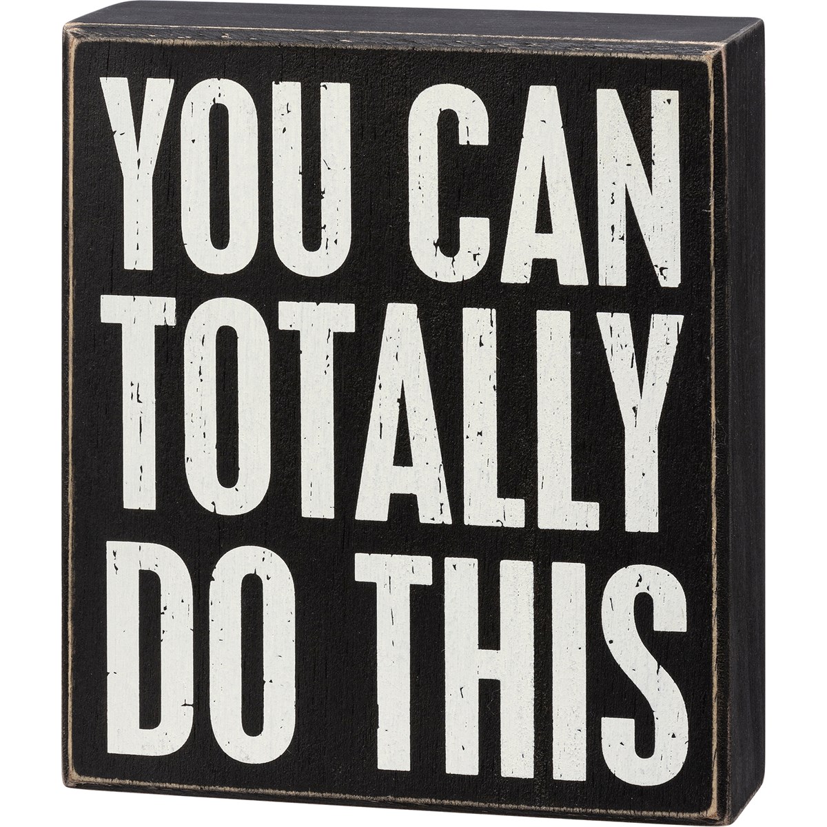 Box Sign - You Can Totally Do This - 6" x 7" x 1.75" - Wood
