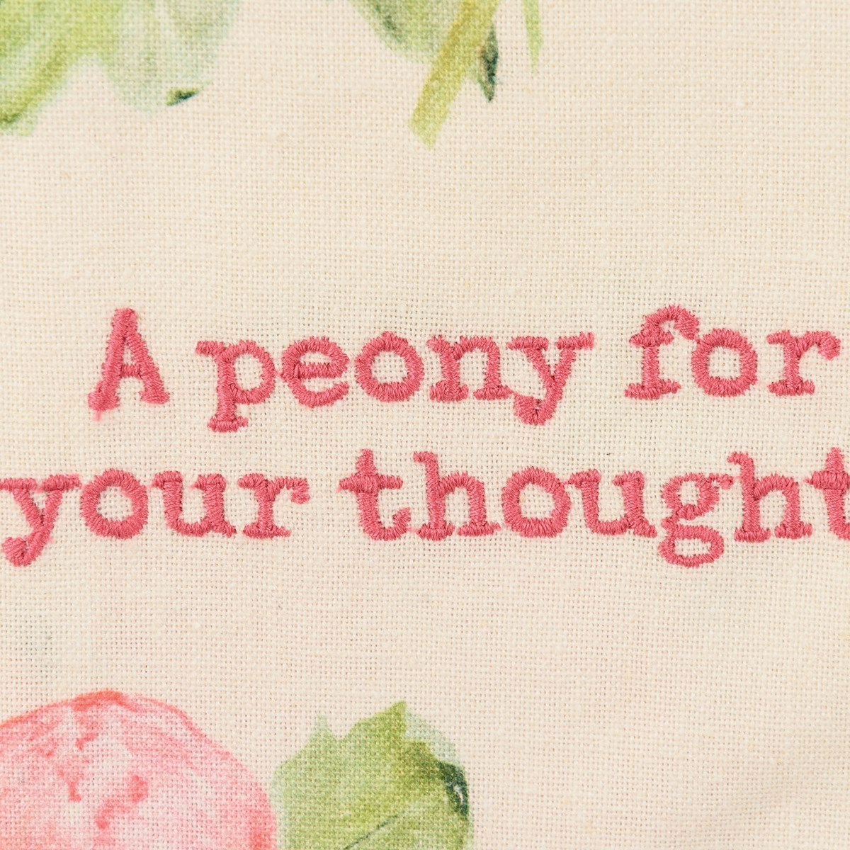 A Peony For Your Thoughts Kitchen Towel - Cotton, Linen