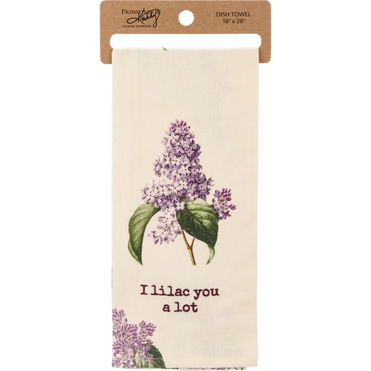 I Lilac You A Lot Kitchen Towel - Cotton, Linen