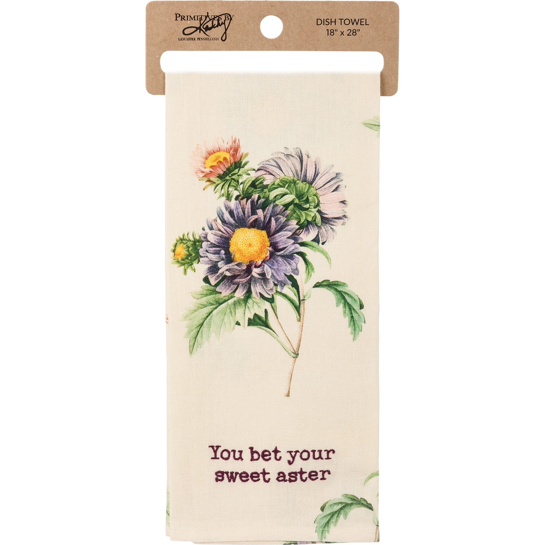 Primitives by Kathy 112006 Kitchen Towel I Lilac You A Lot, 28-Inch