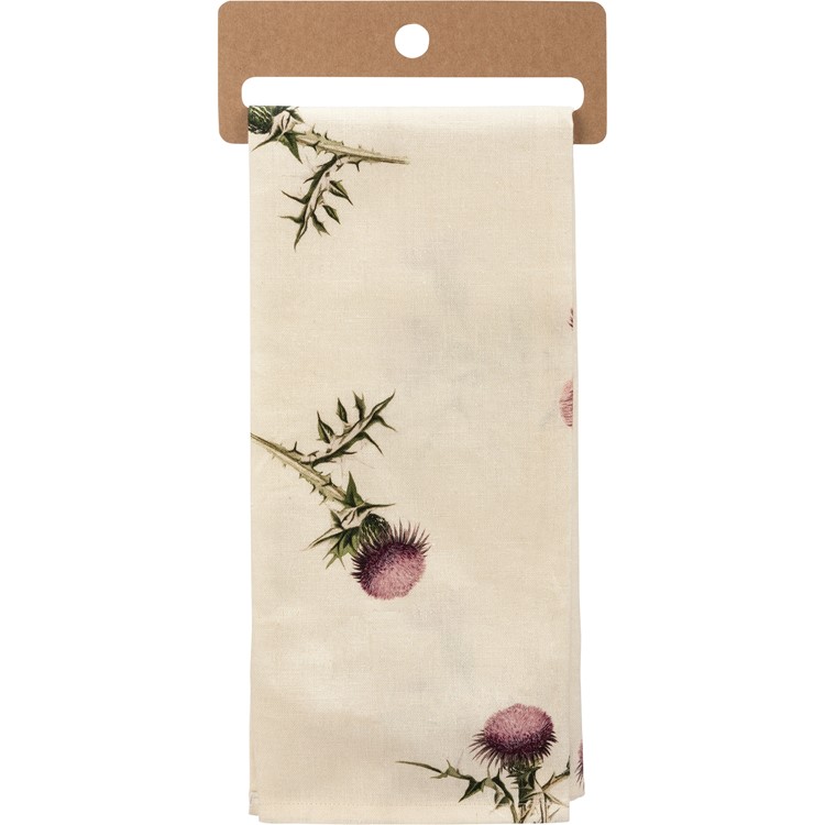Kitchen Towel - Thistle Be A Beautiful Day - 18" x 28" - Cotton Linen