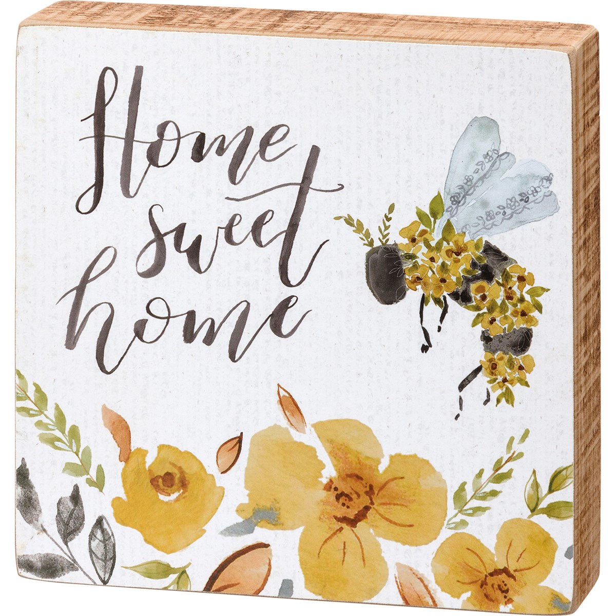 Home Sweet Home Box Sign - Wood, Paper