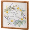 Find Beauty In The Small Things Inset Box Sign - Wood