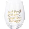 Good Friends And Wine Wine Glass - Glass