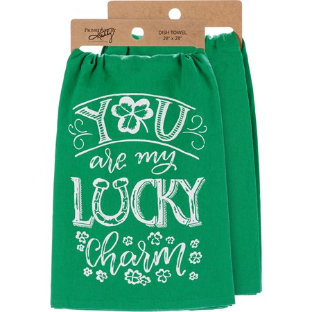 Kitchen Towel - You Are My Lucky Charm - 28" x 28" - Cotton