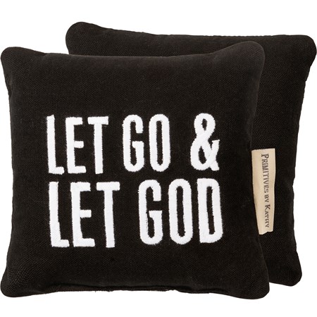 Let Go & Let God Mini Pillow - Cotton