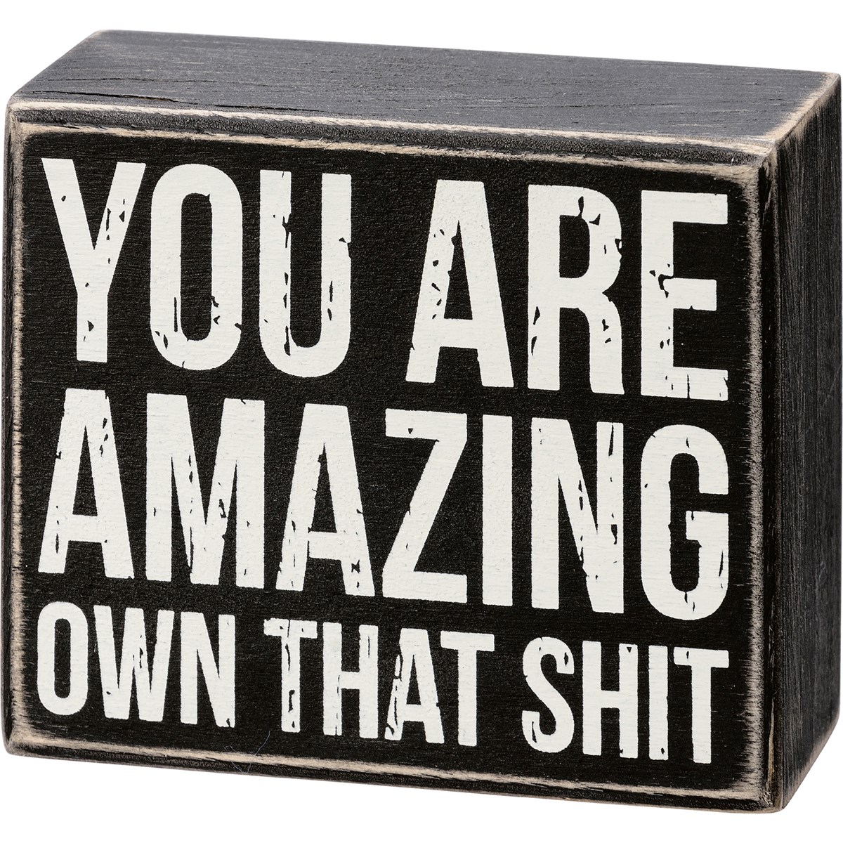 You Are Amazing Own That Box Sign - Wood