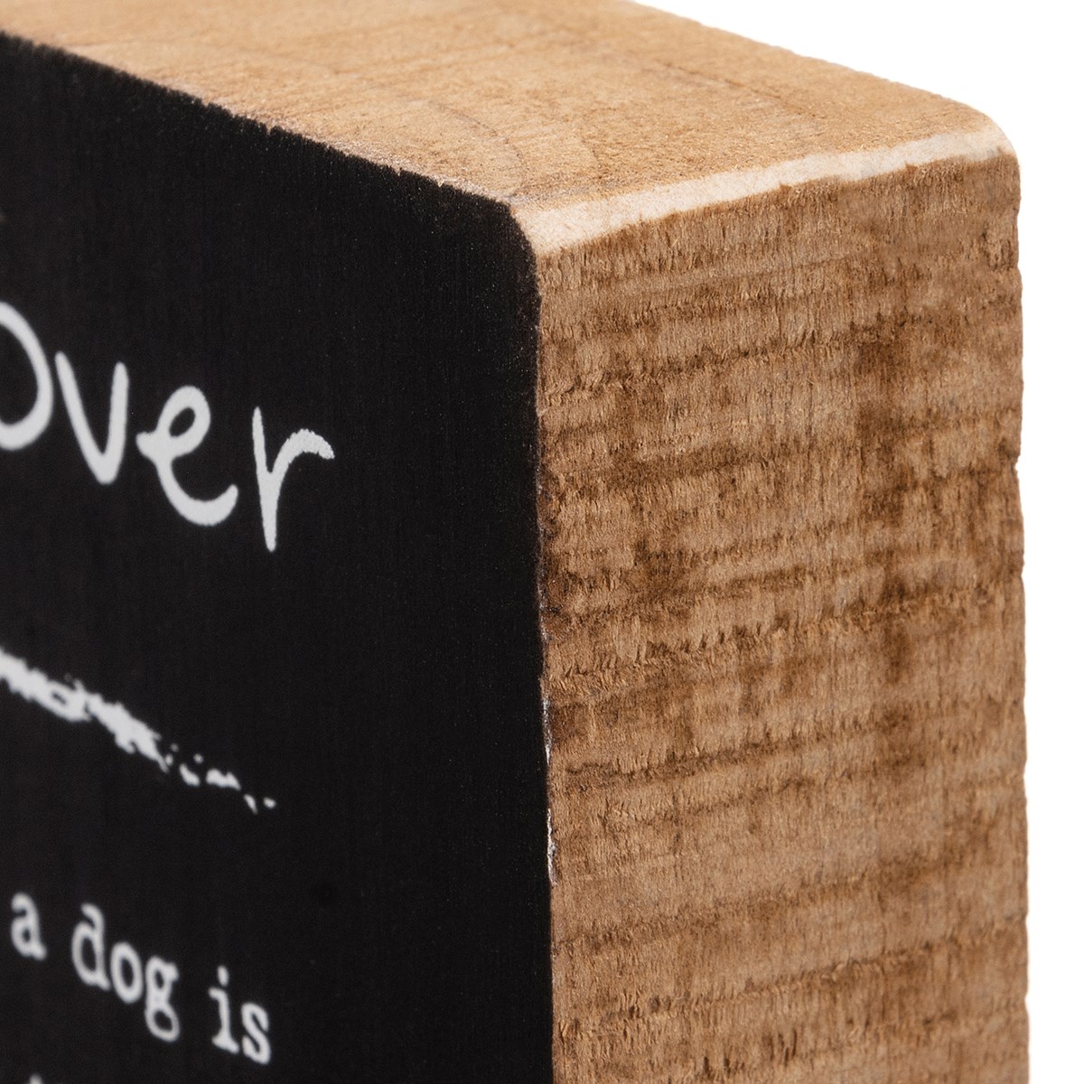 Dog Lover Block Sign - Wood