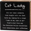 Cat Lady Block Sign - Wood
