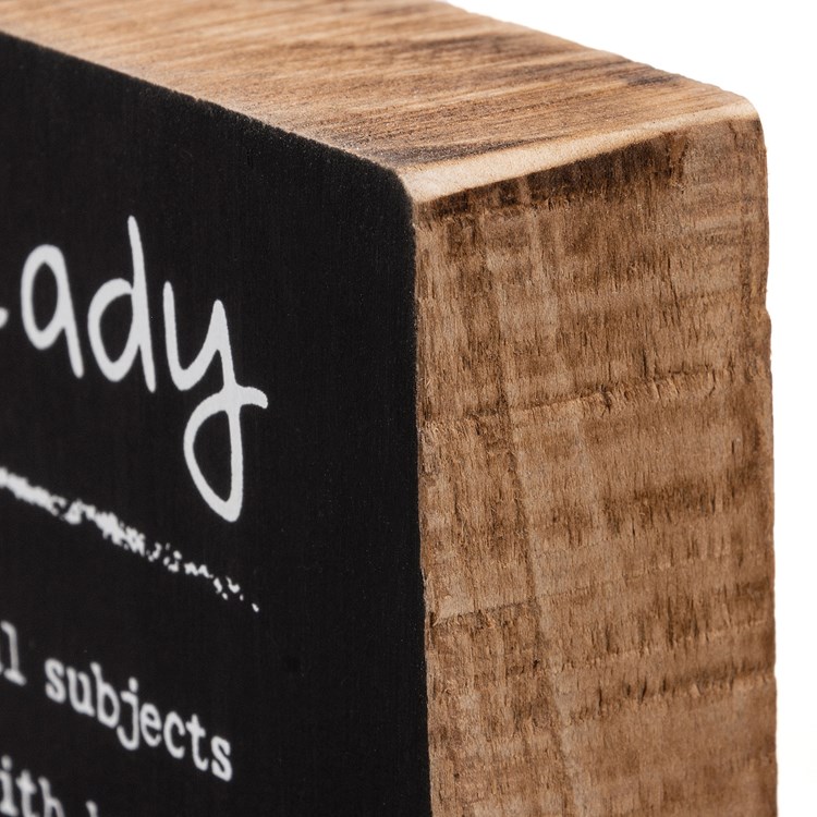 Block Sign - Cat Lady - 4" x 4" x 1" - Wood