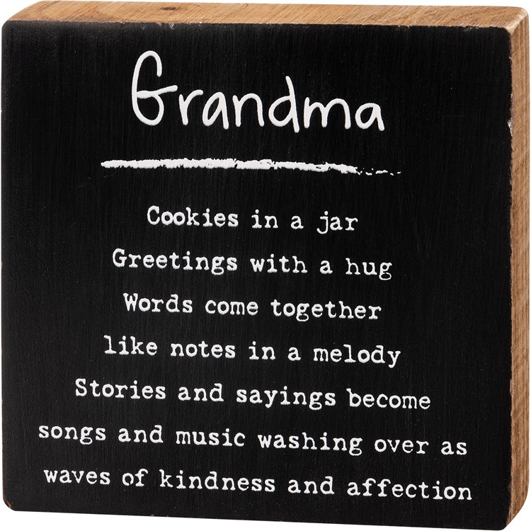 Grandma Block Sign - Wood