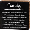 Family Block Sign - Wood