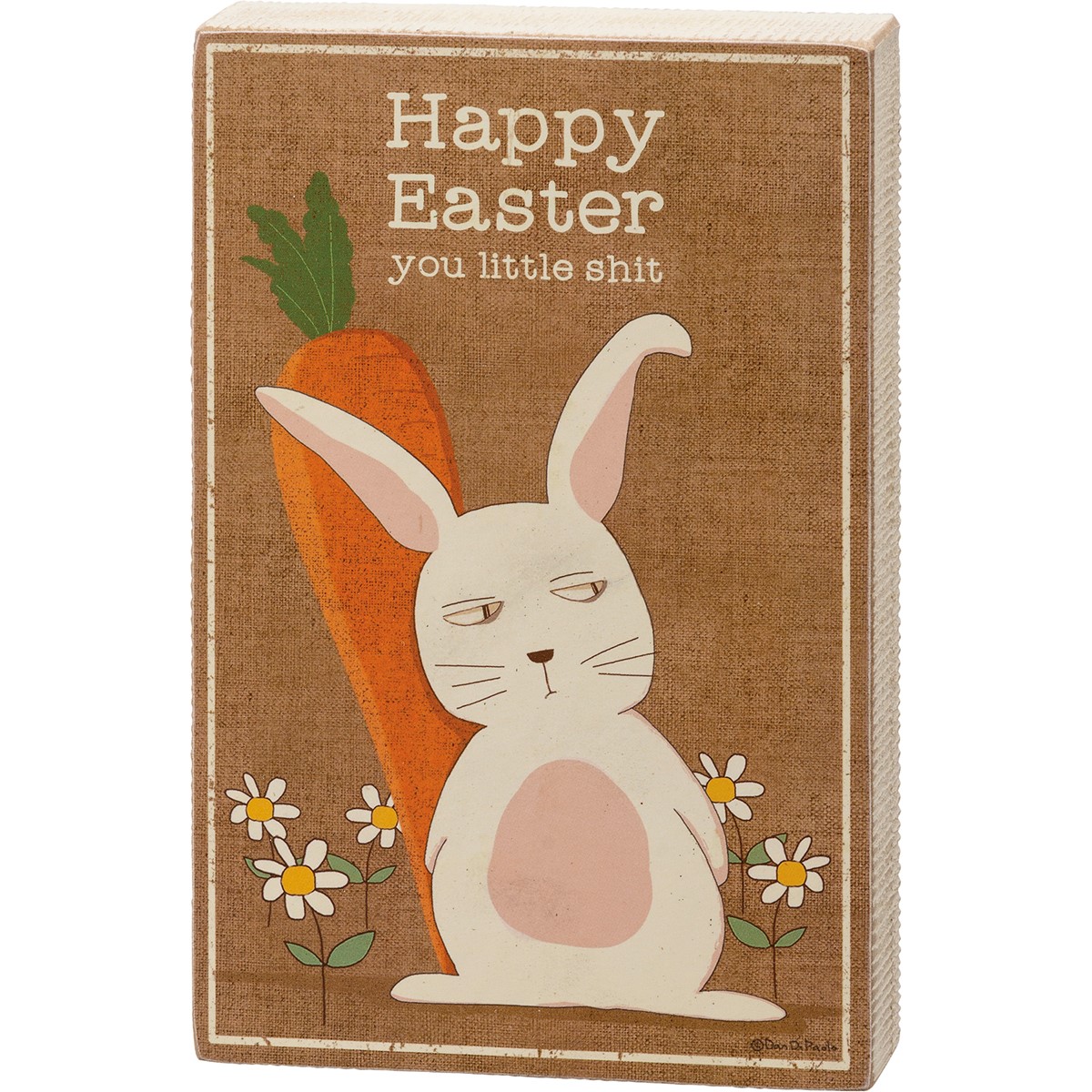 Happy Easter You Little Block Sign - Wood, Paper