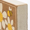 Rustic Bee Happy Block Sign - Wood, Paper