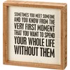 Whole Life Without Them Inset Box Sign - Wood