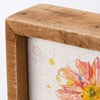 Live Life In Full Bloom Inset Box Sign - Wood