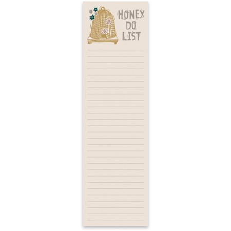 List Pad - Honey Do List - 2.75" x 9.50" x 0.25" - Paper, Magnet
