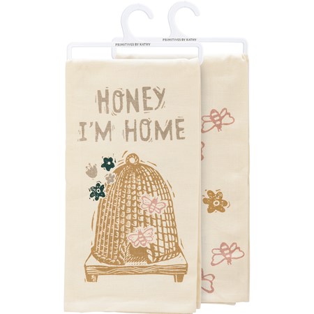 Kitchen Towel - Honey I'm Home - 20" x 26" - Cotton Linen