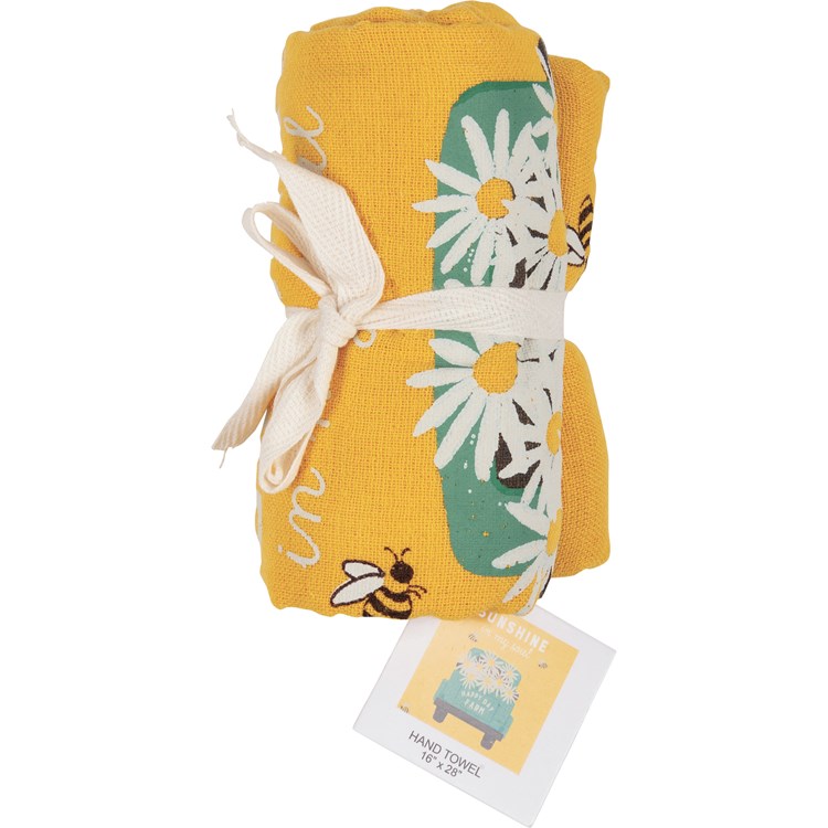 Hand Towel - Sunshine In My Soul - 16" x 28" - Cotton, Terrycloth