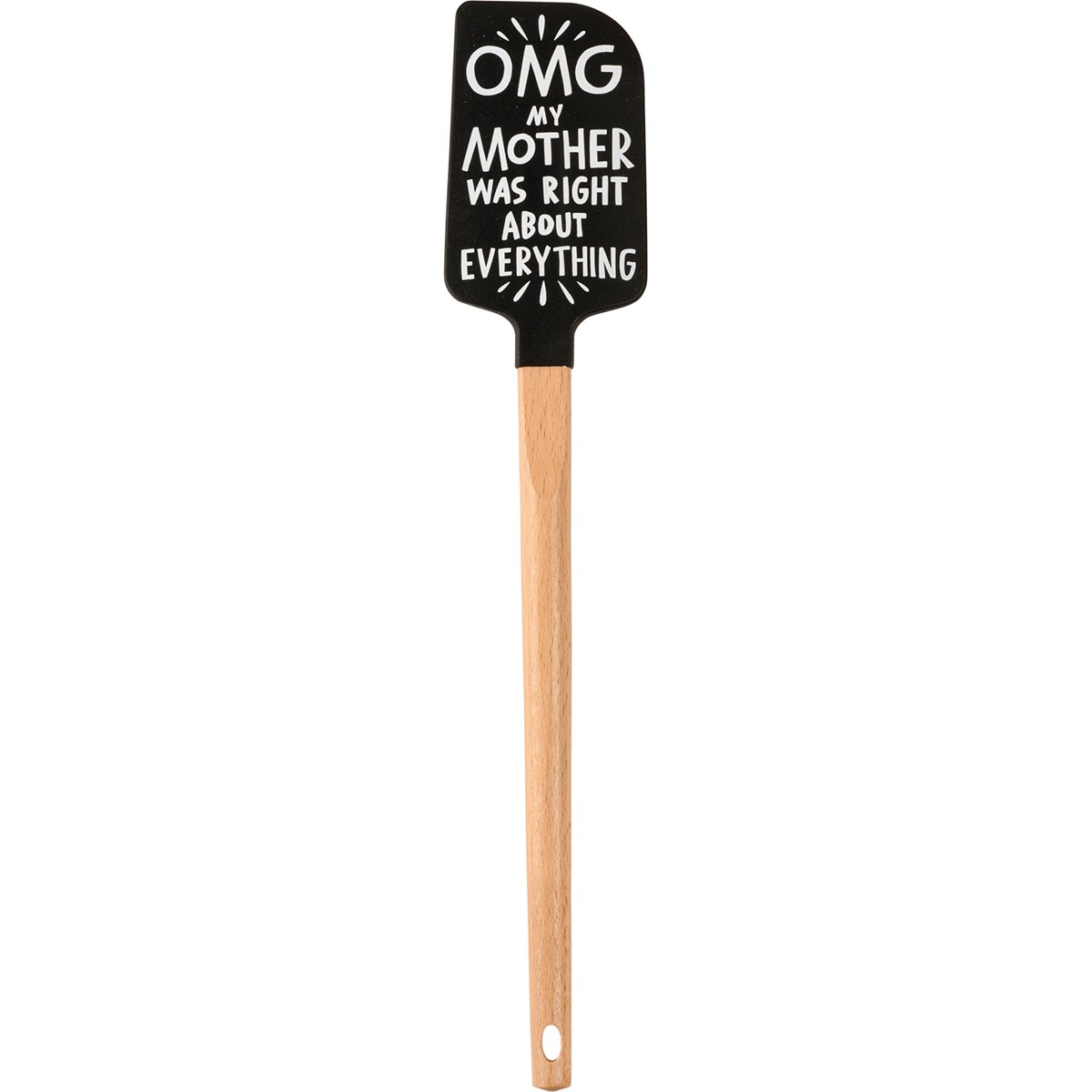 Spatula - OMG My Mother Was Right - 2.50" x 13" x 0.50" - Silicone, Wood