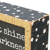 Can't Shine Without Darkness Inset Box Sign - Wood