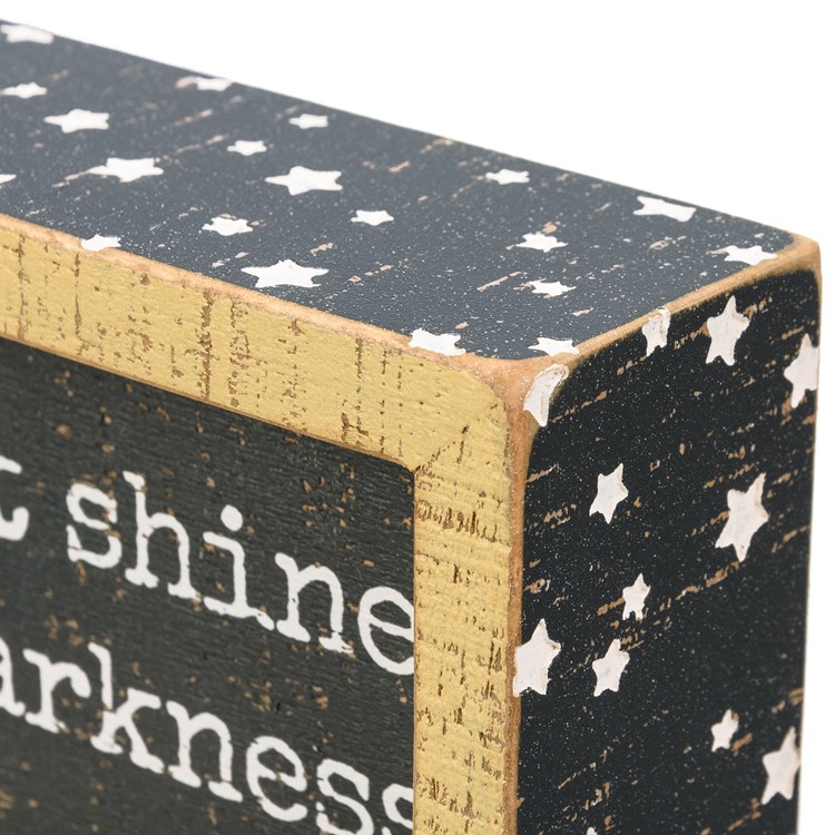 Can't Shine Without Darkness Inset Box Sign - Wood