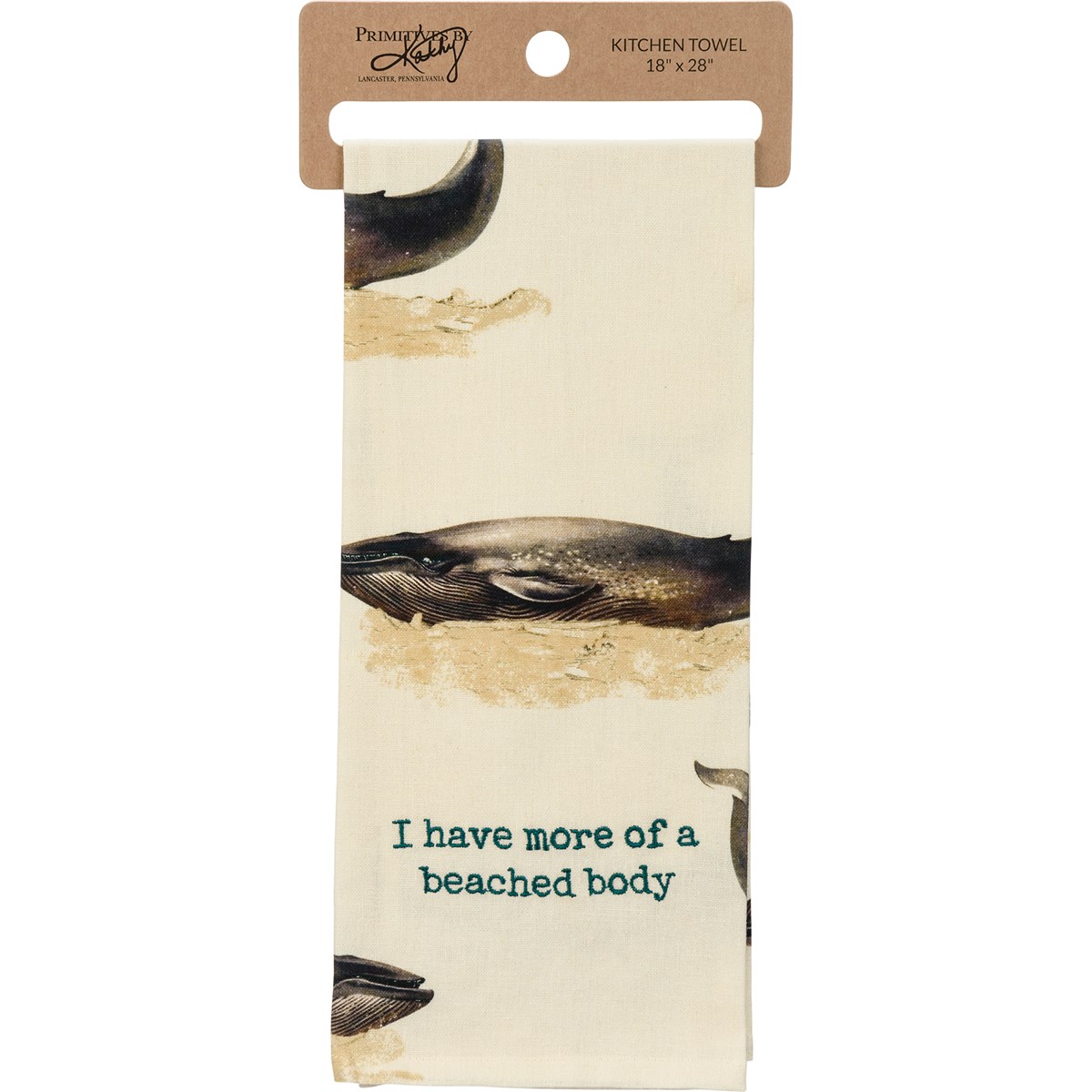 I Have More Of A Beached Body Kitchen Towel - Cotton, Linen