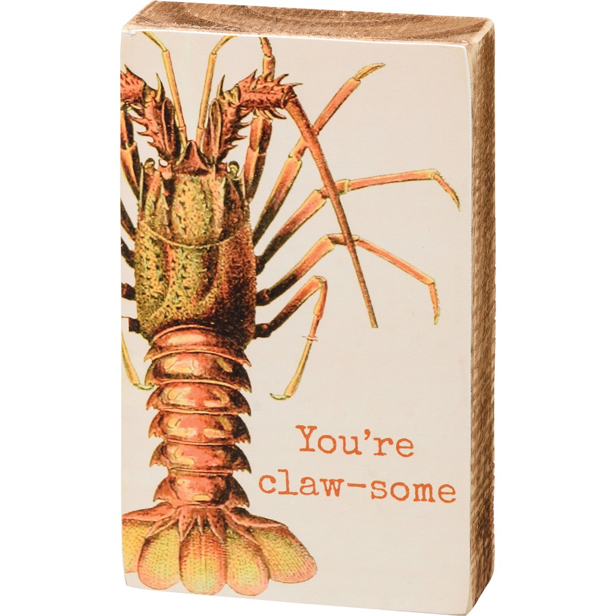 You're Clawsome Block Sign - Wood, Paper
