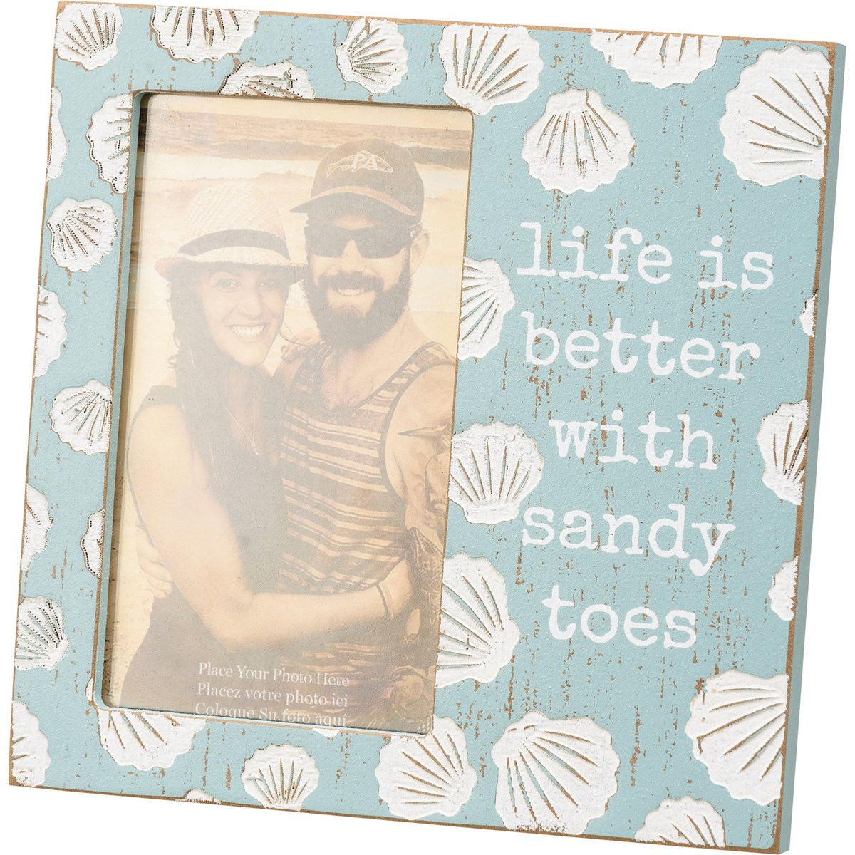 Life Is Better With Sandy Toes Photo Frame - Wood, Glass, Metal